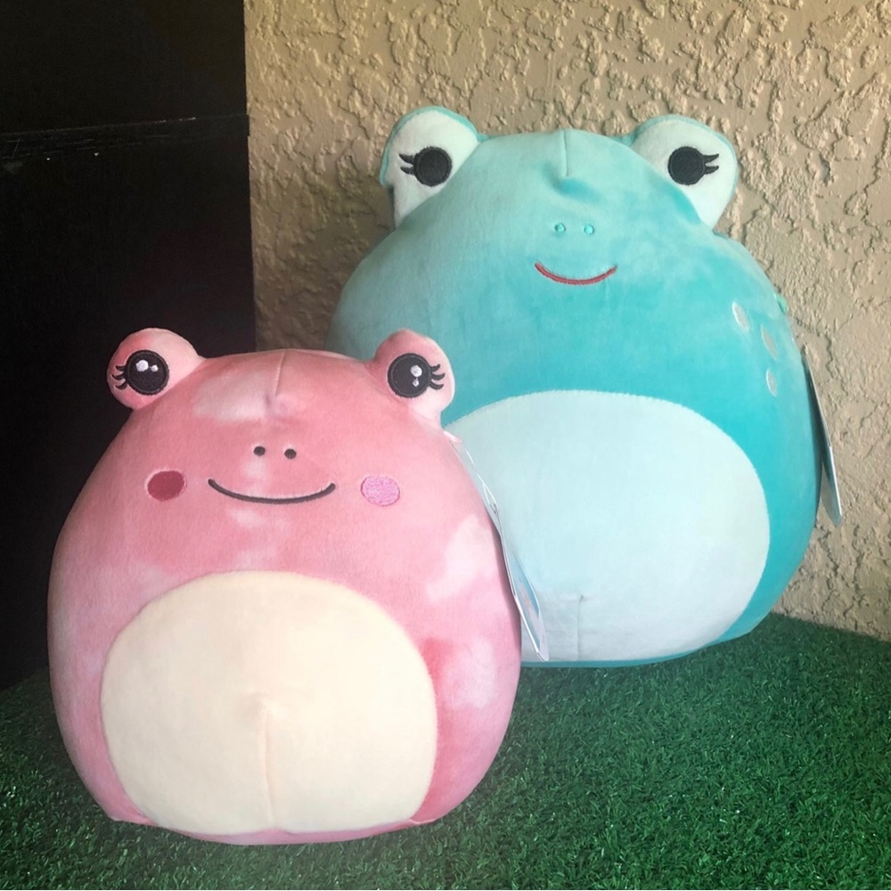 Squishmallows Fanina 8” and Novi 12” The Frogs Bundle